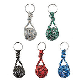 Брелки из нержавеющей стали с шариками из полиэстера