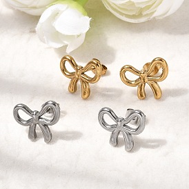 304 из нержавеющей стали серьги, бантом