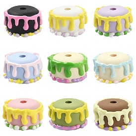 9 шт 9 цвета непрозрачные акриловые бусины, бусины ручной работы, торт