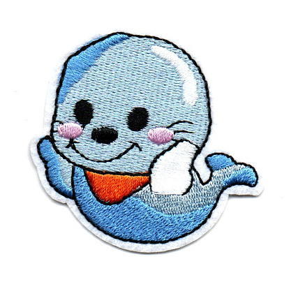 Computerized Embroidery Cloth Iron on/Sew on Patches, Costume Accessories, Appliques, Sea Dog