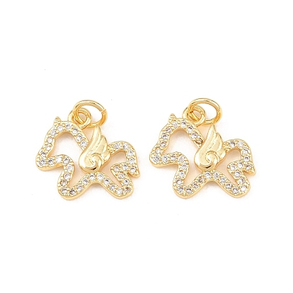 Латунные микро проложить кубического циркония подвески, лошади прелести, долговечный, стойки покрытие, без свинца и без кадмия