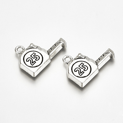 Tibetan Style Alloy Pendants, Tape, Cadmium Free & Lead Free