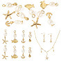 8Pcs 4 Styles Natural Cultured Freshwater Pearl & 304 Stainless Steel Pendants, with Jump Rings, Mixed Shapes
