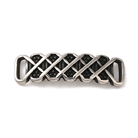 304 Stainless Steel Connector Charms, Curved Rectangle Links