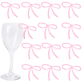 24Шармы из акрилового бокала для вина, розовые