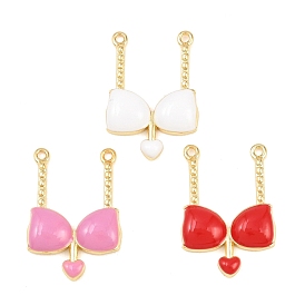 Латунь эмаль подвески, прелести бикини, долгоиграющий, стойки покрытие, без свинца и без кадмия, реальный 18 k позолоченный