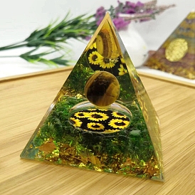 Resin Orgonite Pyramids  with  Ball, for Spirits Lift Stress Relief