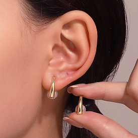 Boucles d'oreilles en perles françaises vintage pour femmes - clous d'oreilles goutte minimalistes et élégants