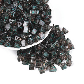 Прозрачные стеклянные бусины пикассо, треугольные