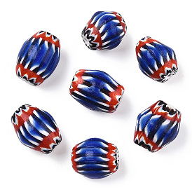 Handmade Millefiori Glass Beads, Barrel