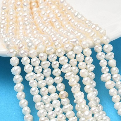Natural Cultured Freshwater Pearl Beads Strands, Grade 2A, Potato
