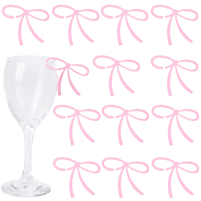 24Шармы из акрилового бокала для вина, розовые