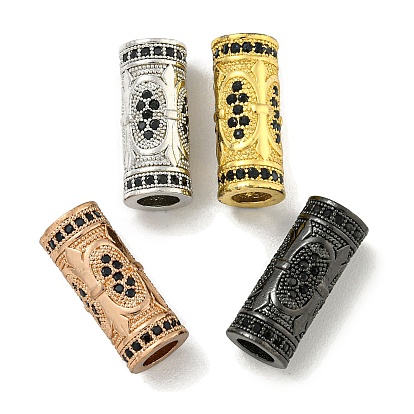 Латунные микропаве из прозрачного кубического циркония, без кадмия, без никеля и без свинца, колонка