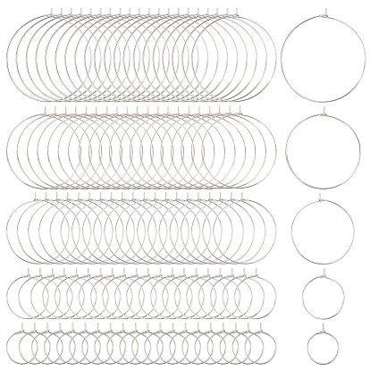 304 из нержавеющей стали бокал прелести кольца, обручание серьги, DIY материал для баскетбола обруча серьги жены
