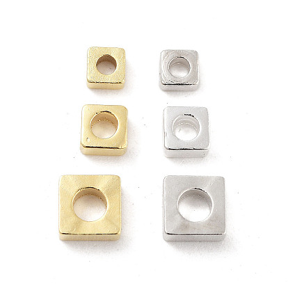 Латунные бусины, без кадмия и без свинца, квадратный