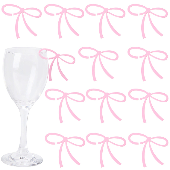 24Шармы из акрилового бокала для вина, розовые