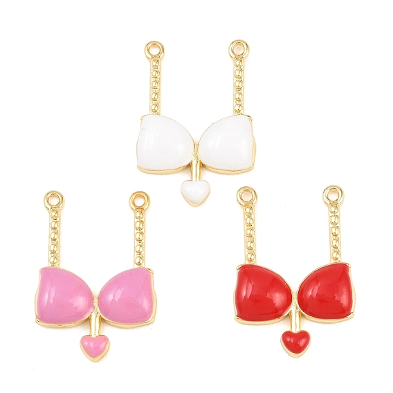 Латунь эмаль подвески, прелести бикини, долгоиграющий, стойки покрытие, без свинца и без кадмия, реальный 18 k позолоченный