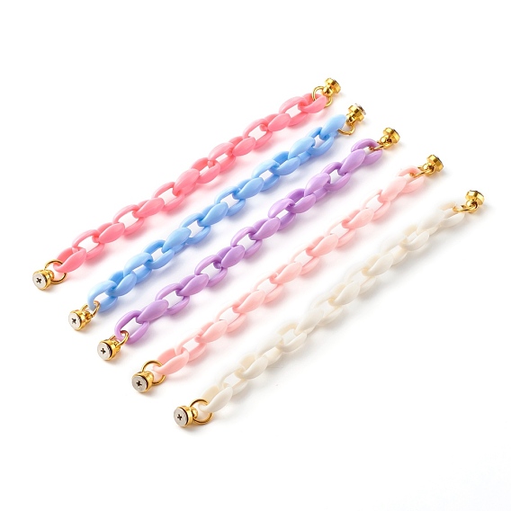 Acrylic Cable Chain Phone Case Chain, Anti-Slip Phone Finger Strap, Phone Grip Holder for DIY Phone Case Decoration, Golden