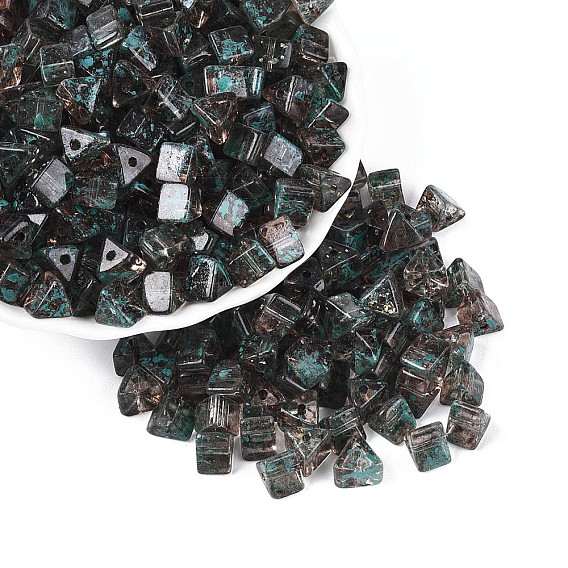 Прозрачные стеклянные бусины пикассо, треугольные