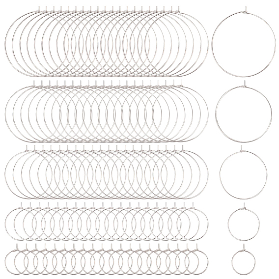 304 из нержавеющей стали бокал прелести кольца, обручание серьги, DIY материал для баскетбола обруча серьги жены
