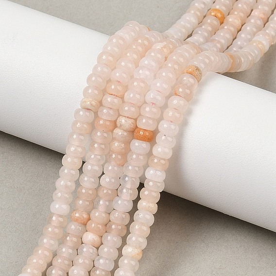 Натуральный розовый авантюрин бисер нитей, рондель