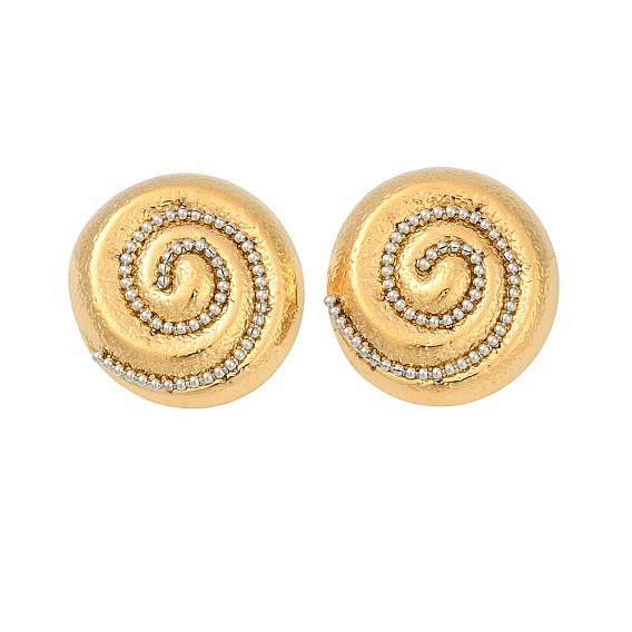 304 серьги-гвоздики из нержавеющей стали в форме спирали