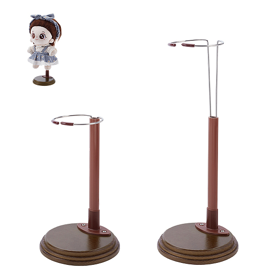 2шт. подставки для кукол из сосновой древесины, плоско-круглые