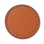 Litchi Grain PU Leather Bag Bottoms, Flat Round