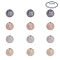 Brass Micro Pave Cubic Zirconia Beads, Round