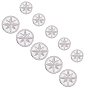 304 Stainless Steel Cabochons for Enamel, Flat Round with Eight Pointed Star