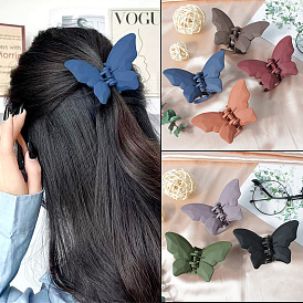 Gradient Butterfly Hair Clip for Girls, Matte Finish Half Updo with Fairy Charm and Chic Style