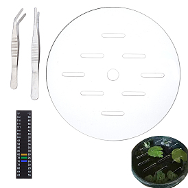 1 шт. прямоугольный самоклеящийся термометр для домашних животных, 1 акриловые крышки для аквариума, 1пинцет из нержавеющей стали, 1шт железа пинцет, для разделителя аквариума