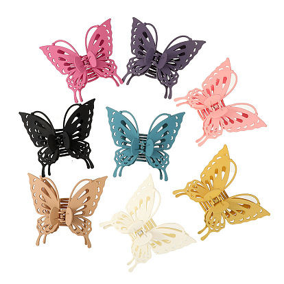 Полые пластиковые заколки для волос в форме бабочки с большими когтями, аксессуары для волос для женщин девушка