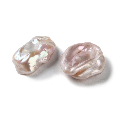 Natural Keshi Pearl Cultured Freshwater Pearl Beads, No Hole, Baroque Pearls, Nuggets