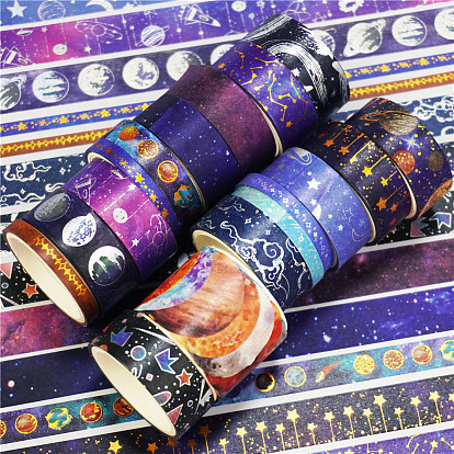 Декоративные бумажные ленты, Клейкие ленты, для поделок скрапбукинга поставьте подарочное украшение, звездное небо образец