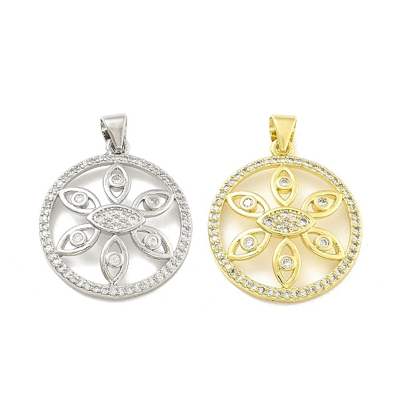 Стойка металлическая латунная микропрофилированная кубическая циркония подвески, круглая с цветком, без свинца и без кадмия, долговечный