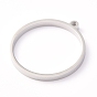 304 Stainless Steel Open Back Bezel Polishing Pendants, For DIY UV Resin, Epoxy Resin, Pressed Flower Jewelry Pendants, Ring