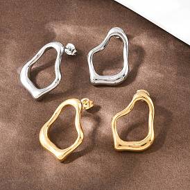 304 из нержавеющей стали серьги, самородки, вакуумное покрытие pvd