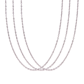 304 Stainless Steel Necklace Making, Cable Chains, with Lobster Clasps