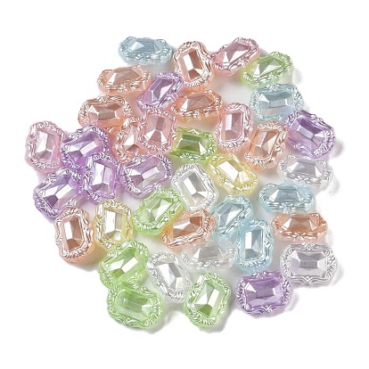 Plating Acrylic Beads, Rectangle