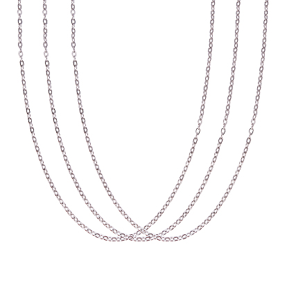 304 Stainless Steel Necklace Making, Cable Chains, with Lobster Clasps