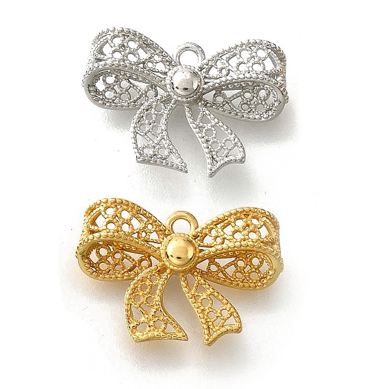 925 стерлингов серебряные подвески, подвески-бантики полые