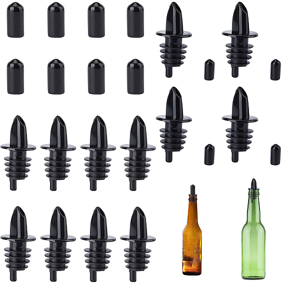 Пластиковые 32шт 2 стиль пластиковые винные насадки и крышки для бутылок, носик дозатора