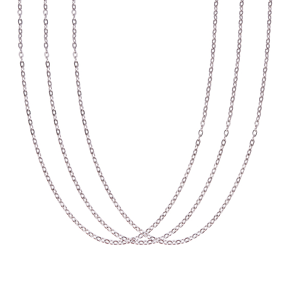 304 Stainless Steel Necklace Making, Cable Chains, with Lobster Clasps
