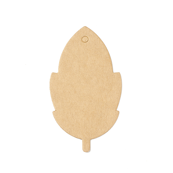 100Pcs Blank Kraft Paper Gift Tags, Leaf