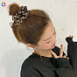 Retro Polka Dot Leopard Print Hair Ties for Women, Autumn Winter Sweet Bowknot Scrunchie Headband