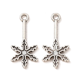 Tibetan Style Alloy Pendants, Snowflake Charms