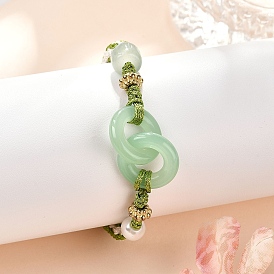 Браслеты из смоляных бусин, регулируемые браслеты из вощеного шнура и пластиковых бусин ccb для женщин