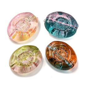 926Pcs Transparent Acrylic Beads, Flat Round