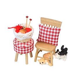 Миниатюрные украшения из дерева, аксессуары для домашнего кукольного домика с микро-ландшафтом, притворяясь опорными украшениями